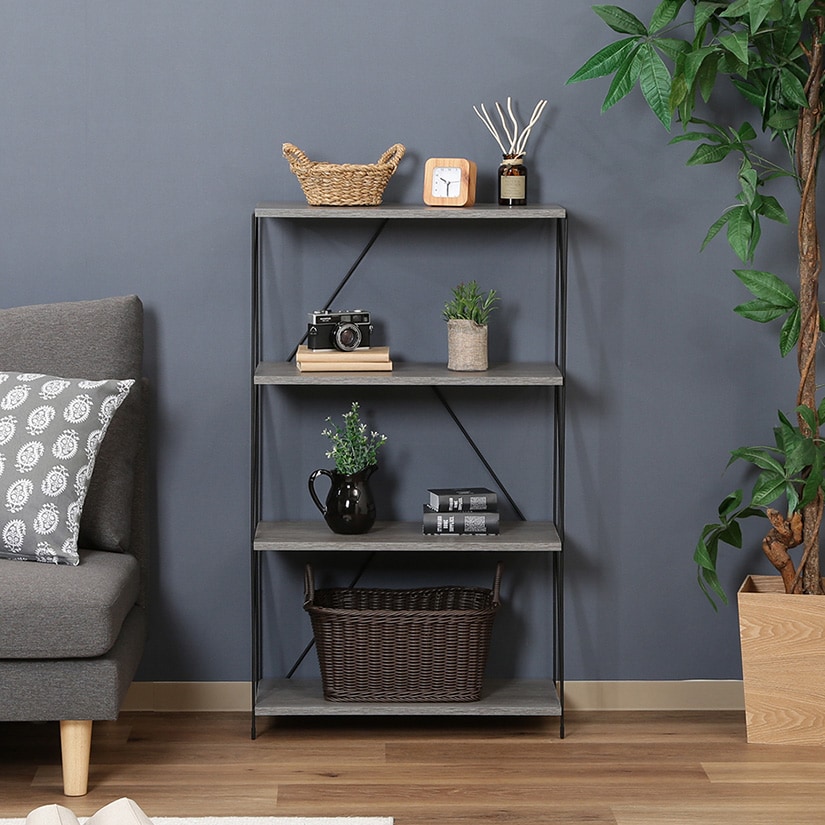 幅60】 EZBO ワイヤーラック 4段タイプ 工具不要 簡単組み立て イジボ