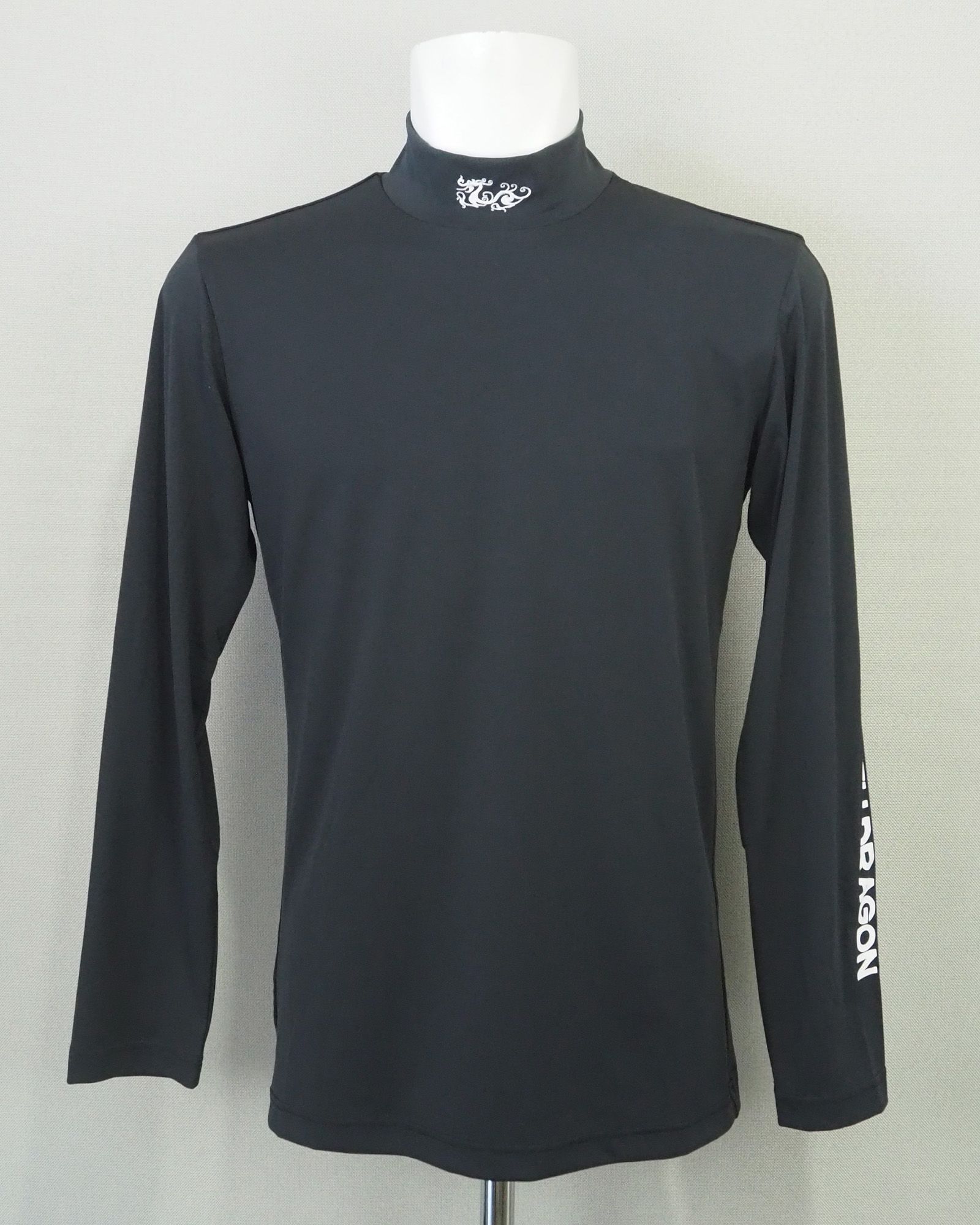 Dance With Dragon - モックネック 長袖シャツ | ブラック | メンズ