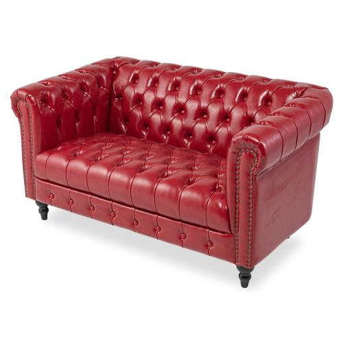 ヴィンセントソファー レッドブラウン