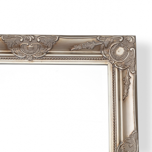 アンティーク調 壁掛けミラー ウォールミラー S アンティークシルバー