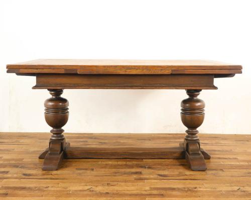 イギリスアンティーク ドローリーフテーブル 拡張式 オーク材 v_70184
