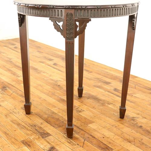 イギリスアンティーク サイドテーブル 机 丸型 マホガニー材 v_59202