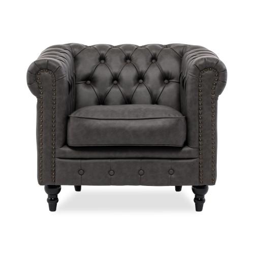 美品】新象 シングルソファ 1P アンティーク 花柄 グレー レトロ