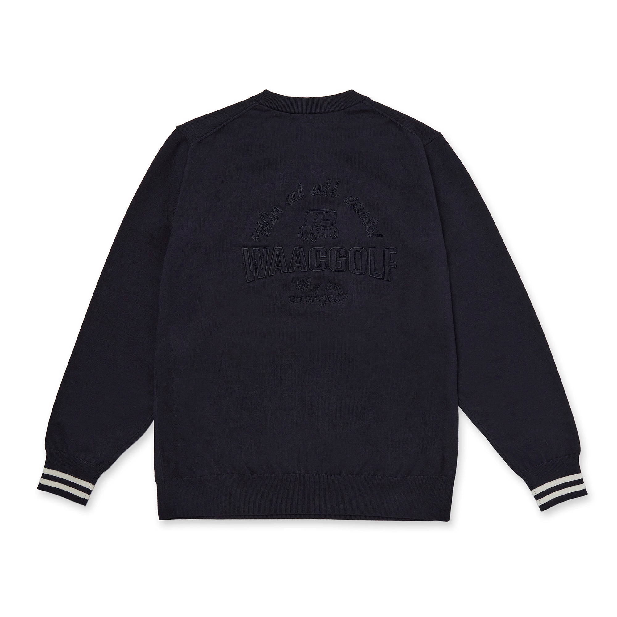 WAAC 黒 セーター MEN PLAYERS EDITION クルーネックセーター ブラック