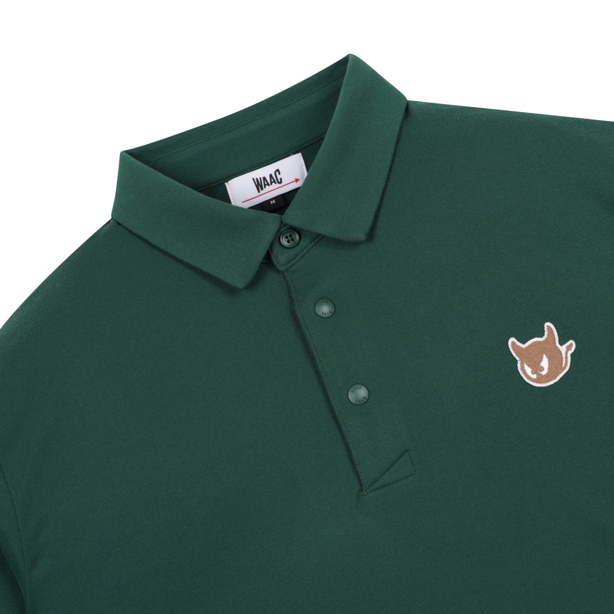 MEN ベーシック長袖ポロシャツ グリーン