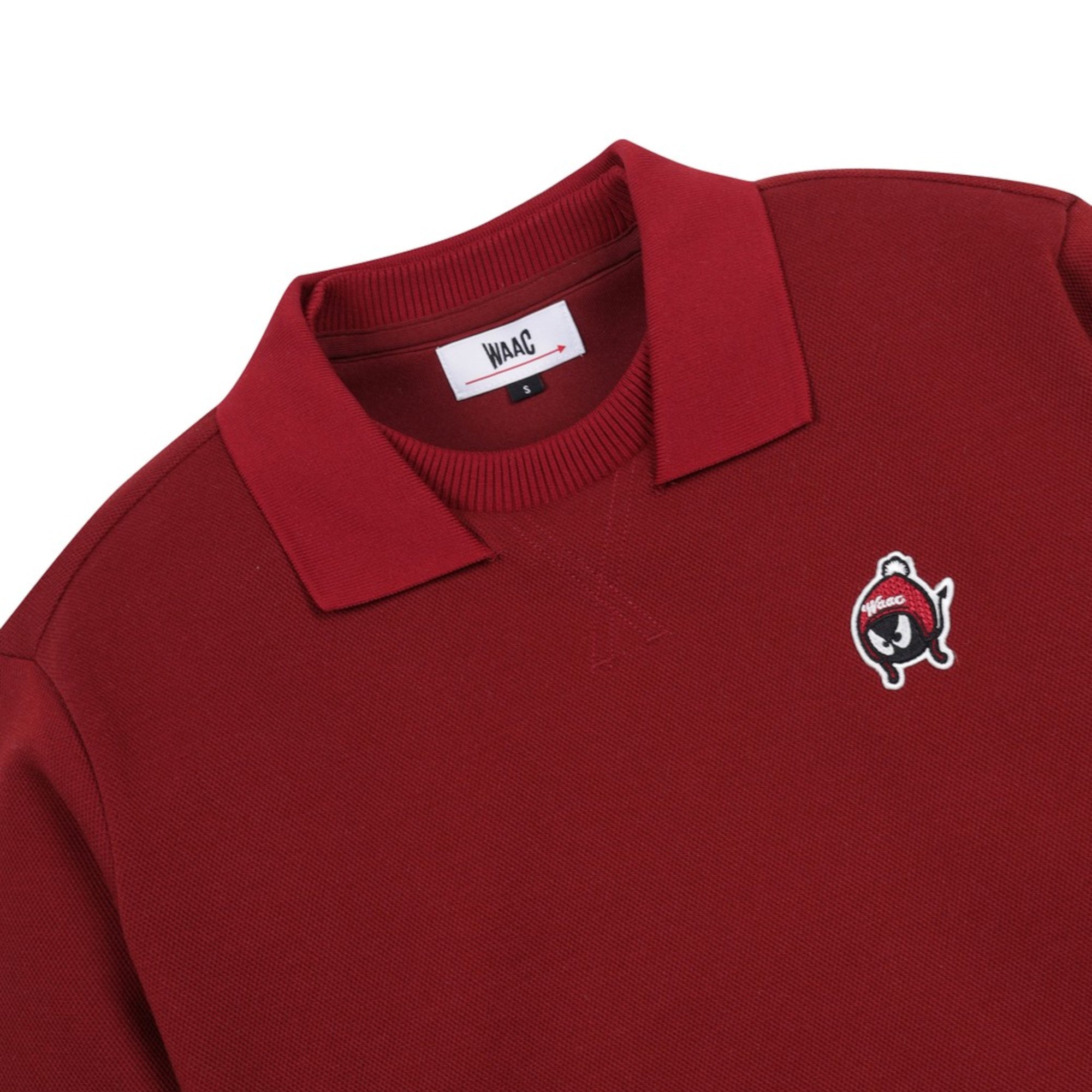 WOMEN カラーラインスウェットシャツ バーガンディ