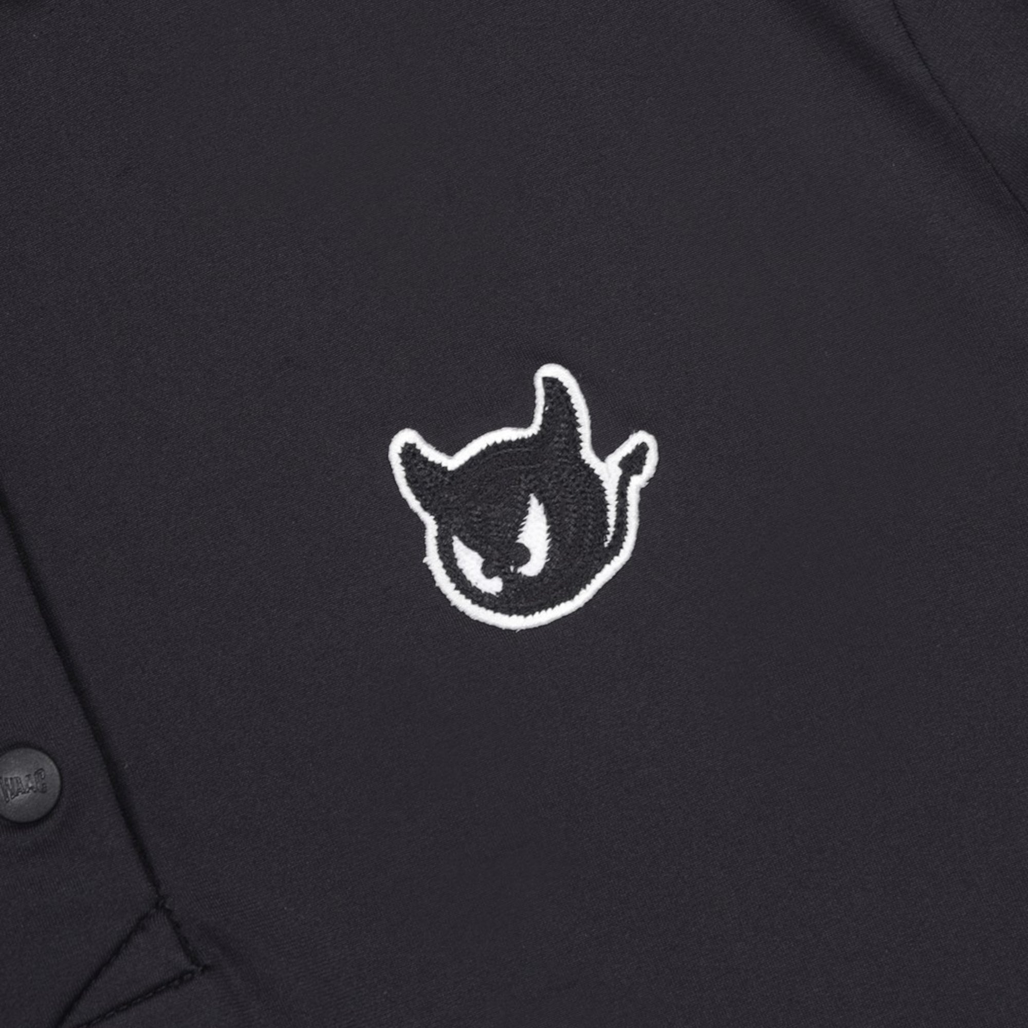 WOMEN ESSENTIAL長袖ポロシャツ ブラック