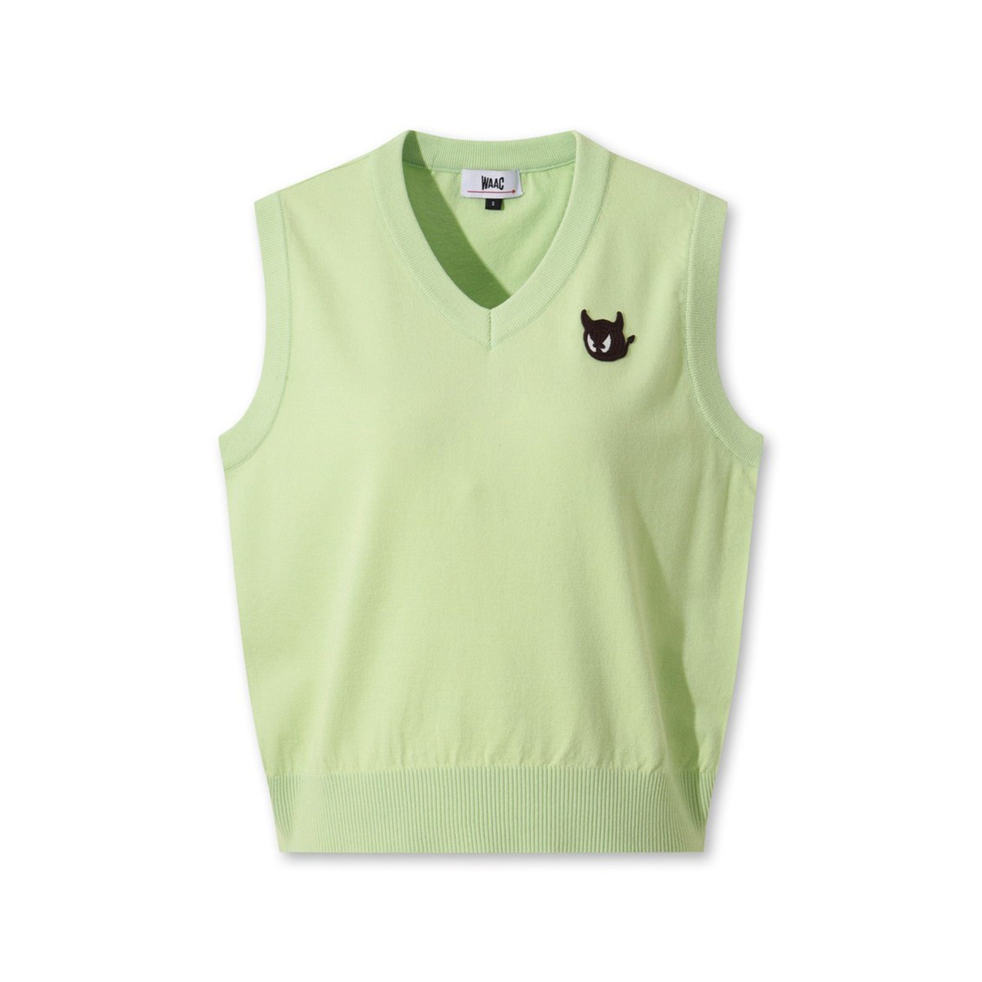 WOMEN Vネックニットベスト ミント