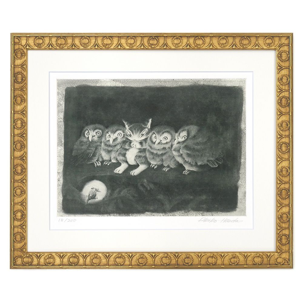 銅版画 貫入「ふくろう裁判」 | わちふぃーるどオンラインショップ