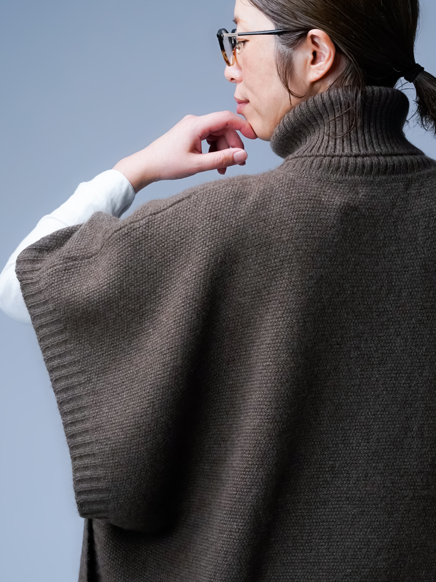 数量限定 ヤク100％ 優しい贅沢な時間を過ごす フリーサイズ ポンチョ