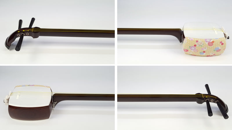 三味線 東さわり 中棹 鼈甲撥 長唄 地唄 ケース付き 美品 民謡 舞台