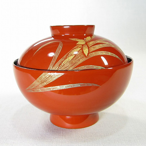 輪島塗漆器の工房直販 輪島塗太郎 / 輪島市 塗太郎 / 蓋つき椀 手彫り沈金