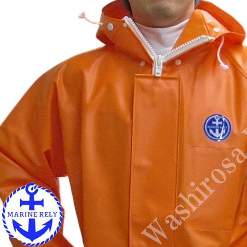 水産マリンレリー レスキューオレンジ パーカー ｜ 漁師カッパ専門店