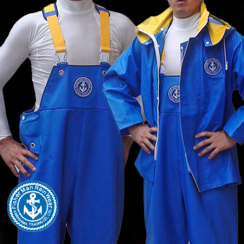 タフシリーズ BLACK BLUE クラフテル 上下セット ｜ 漁師カッパ専門店