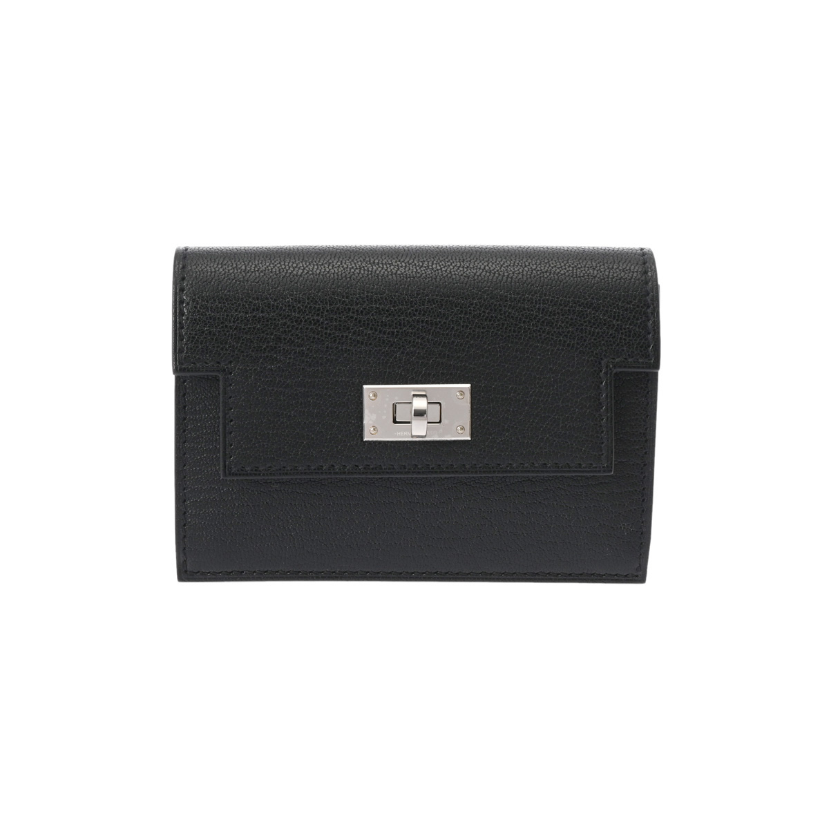 エルメス ケリー ポケットスリムウォレット ブラック シェーブル ユニ