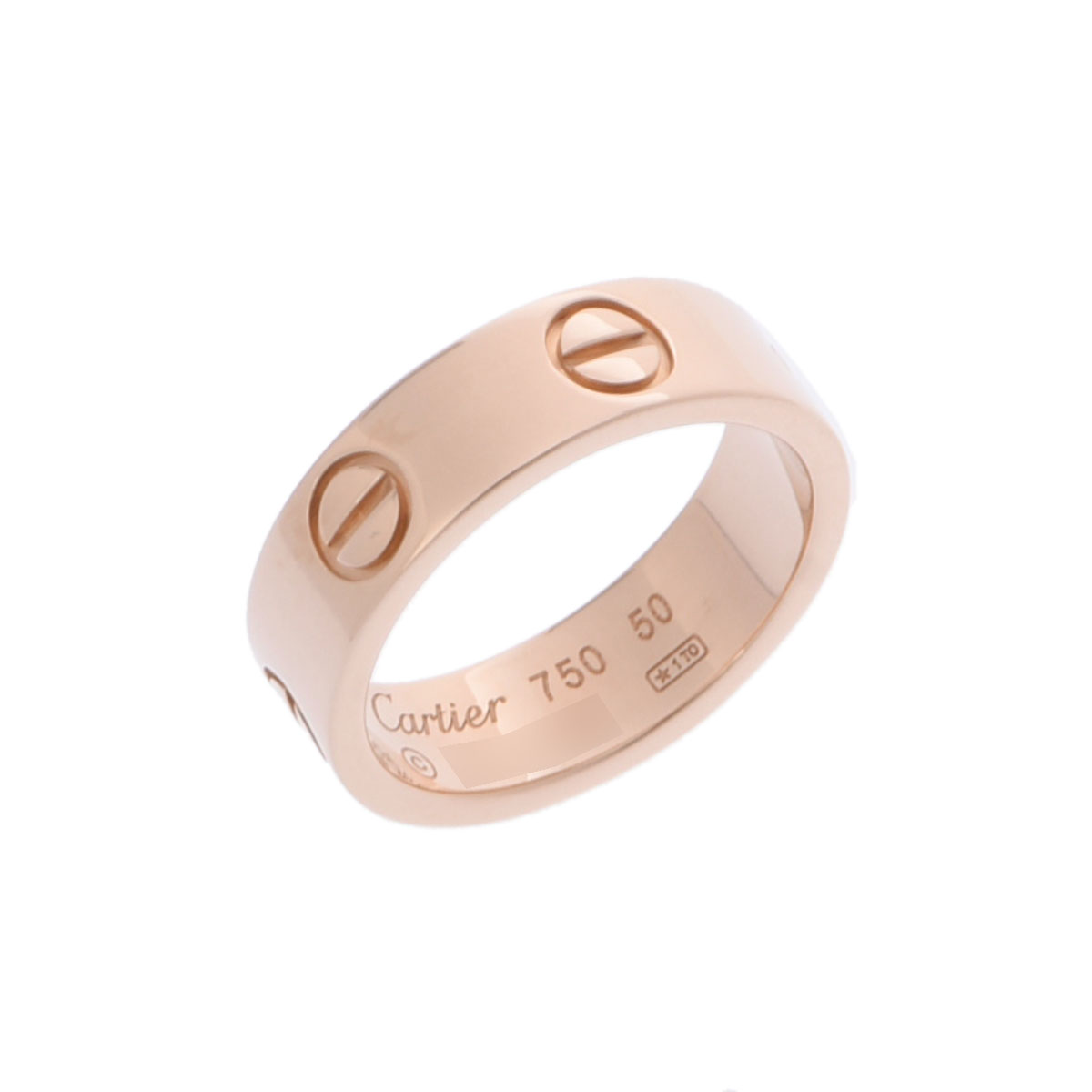 カルティエ ラブリング #50 ゴールド K18ピンクゴールド PG レディース