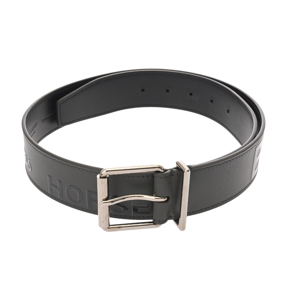 バーバリー ベルト #85 グレー レザー ユニセックス 【中古】【other