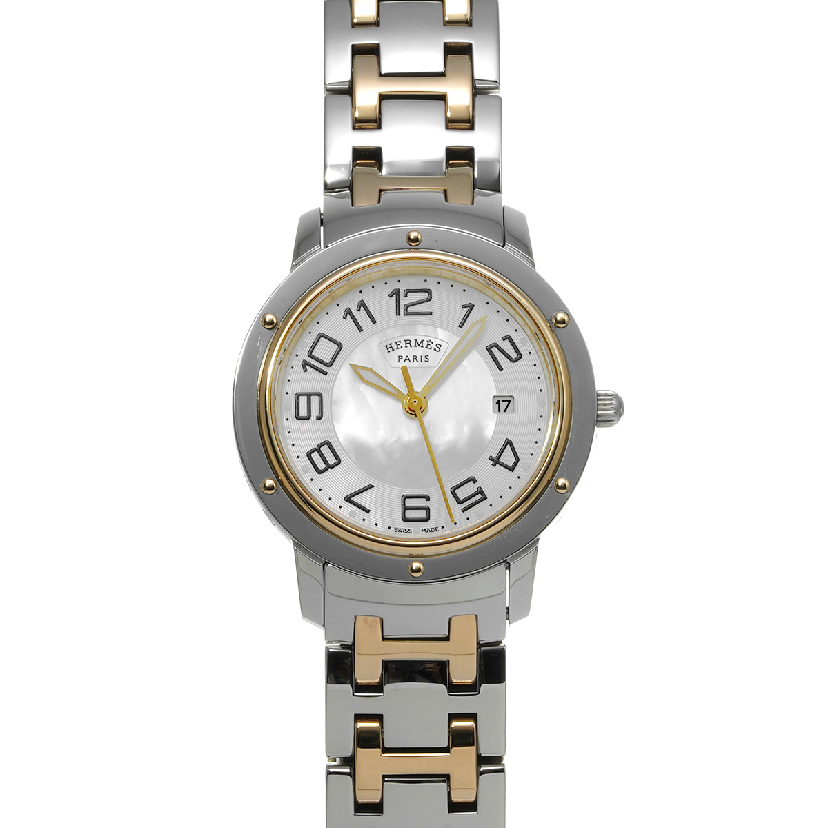 エルメス クリッパー CP1.320.212/4968 ホワイトシェル レディース