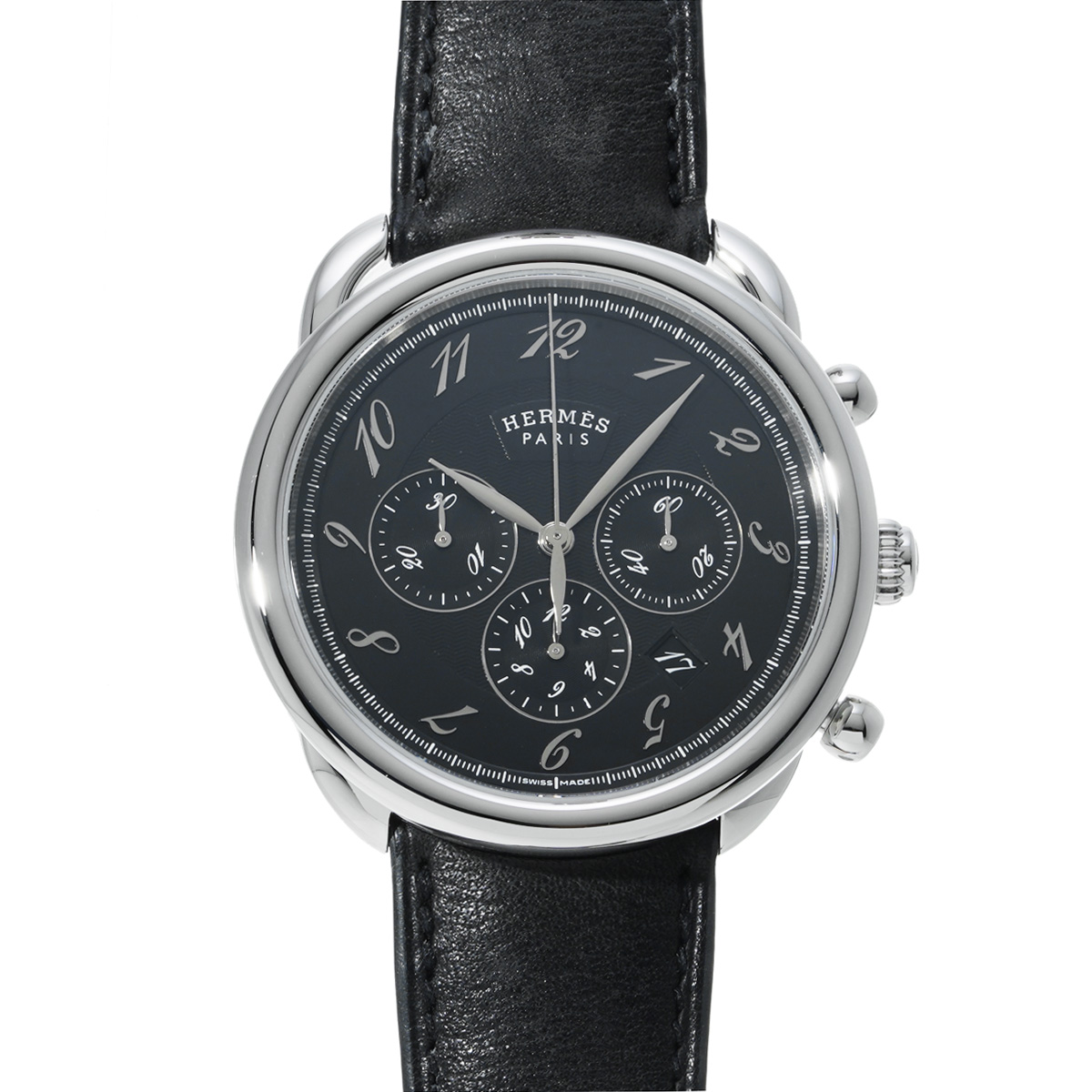 エルメス アルソー クロノグラフ AR4.910 ブラック メンズ 時計