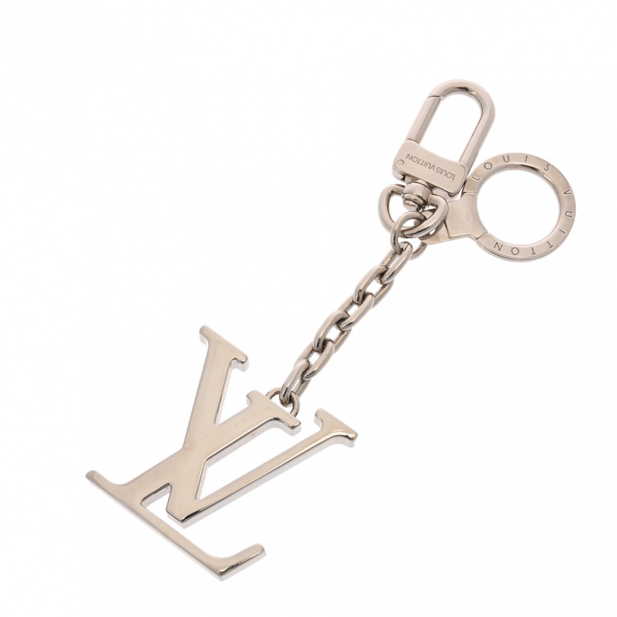 ルイヴィトン ポルトクレ イニシャル LV キーリング シルバー M65071
