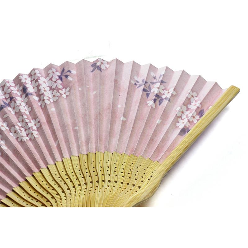 アウトレット品】両面貼り 和柄扇子 65型35間 桜風 （おうか） 【在庫