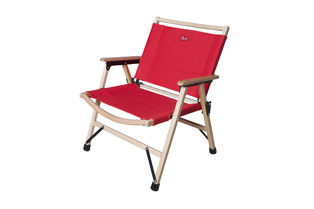 スパッツ ウッドスター フォールディングチェア 赤色2脚セット
