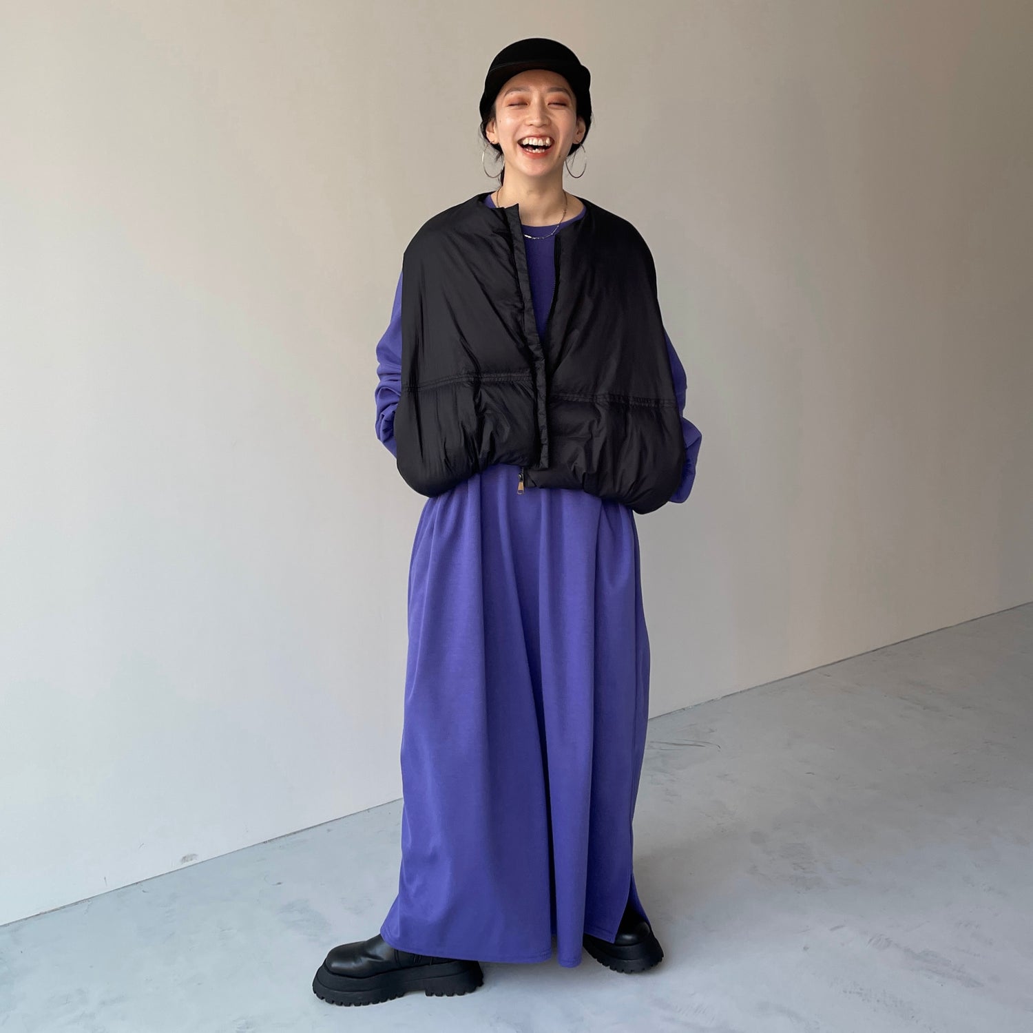 super loose light sweatee one piece / purple [3size] | wee9s