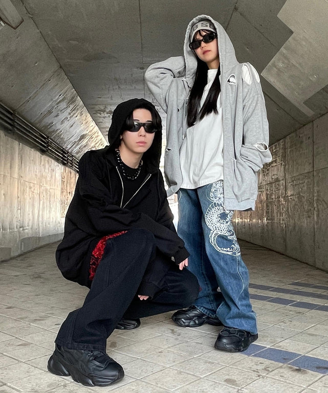 ドラゴン刺繍デニムパンツ – WEGO ONLINE STORE