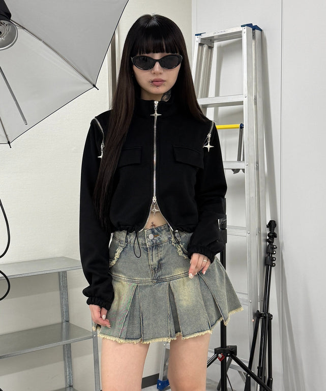 プリーツヘムフリンジデニムミニスカート《新色登場》 – WEGO ONLINE STORE