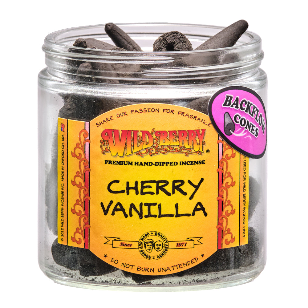 Cherry Vanilla Backflow Cones – Wild Berry Incense