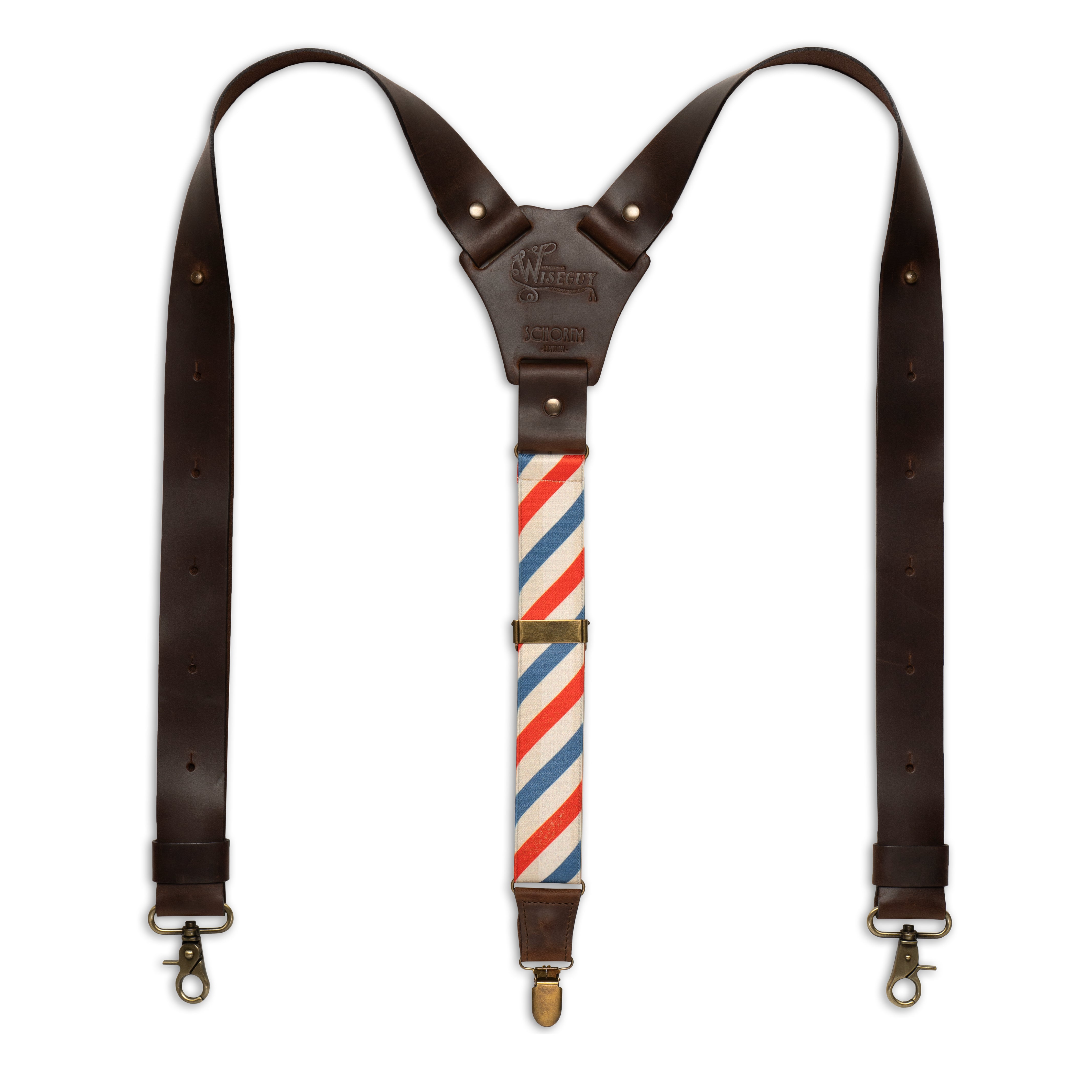Authentic nubuck leather Dark Brown Flex Suspenders – Crazy Horse