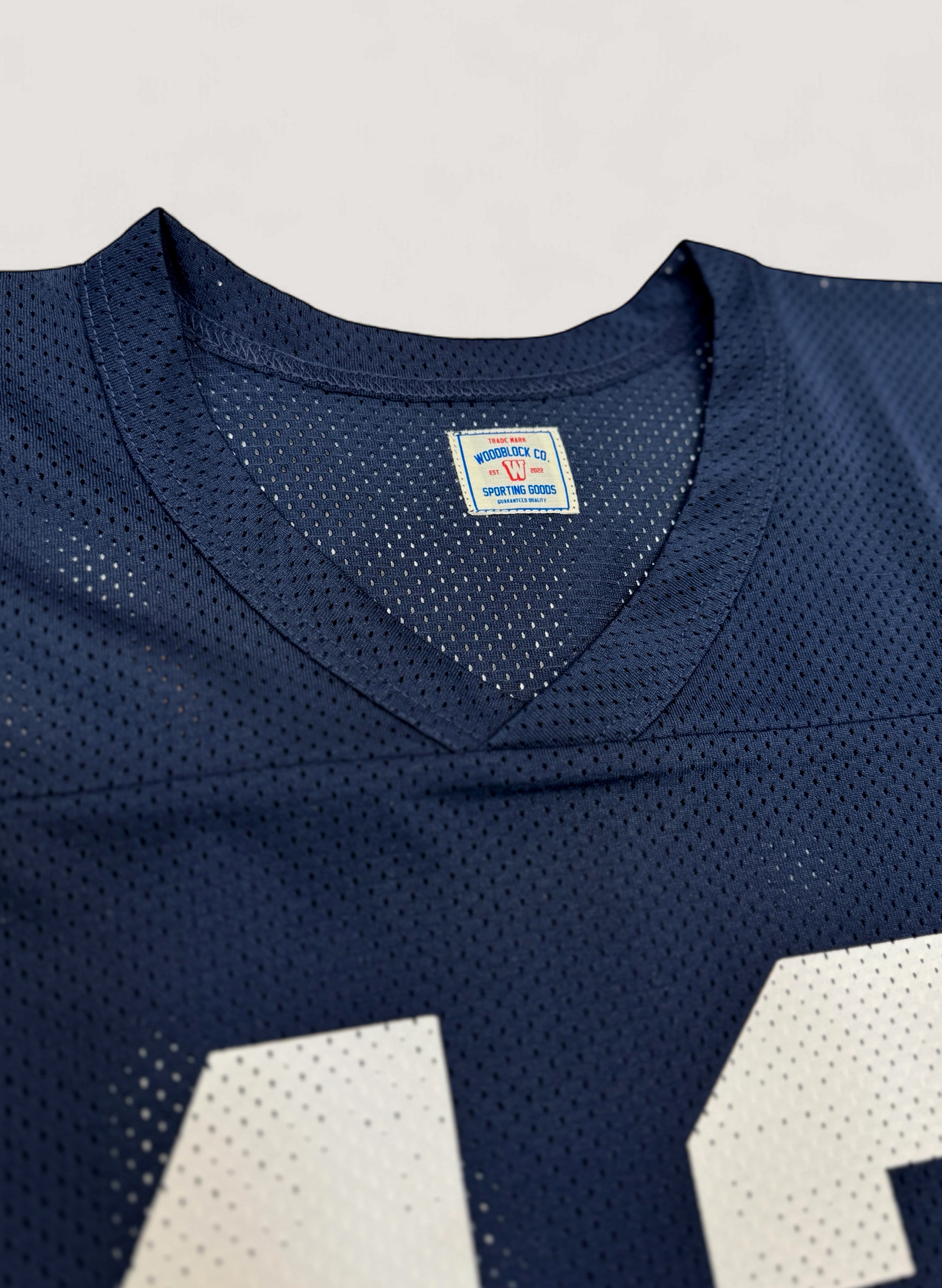 WOODBLOCK 42 MESH FOOTBALL SHIRT NAVY (WB-25SS-019)