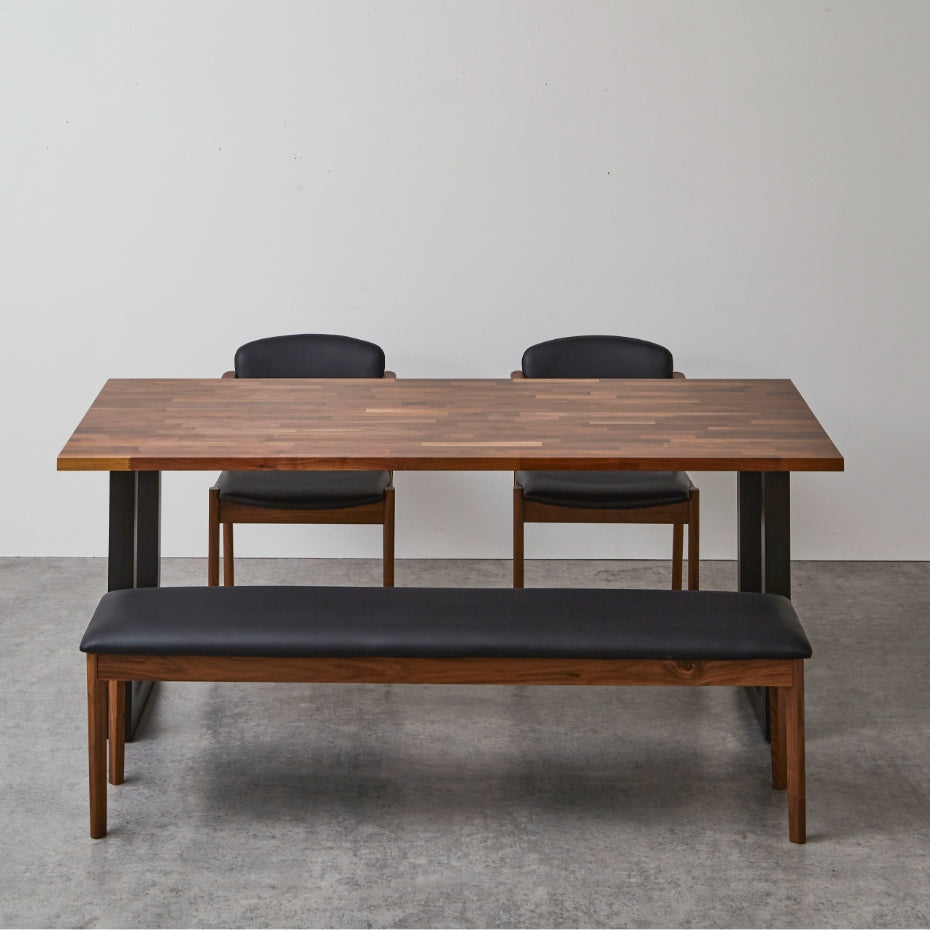 ウォールナット 無垢材 ダイニングテーブルRX4点セット 180cm×90cm 4人