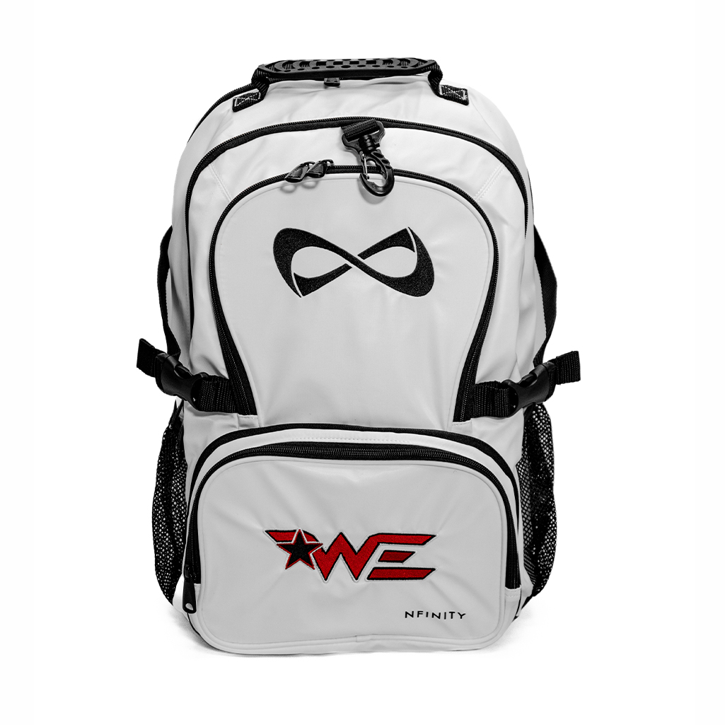 Nfinity White Nylon Logo Backpack - Woodlands Elite Cheer Co.