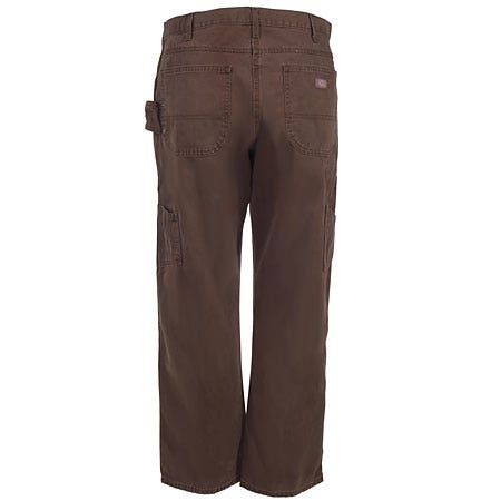 Dickies Men's Sanded Duck Rinsed Brown Carpenter Jeans DU336RTB