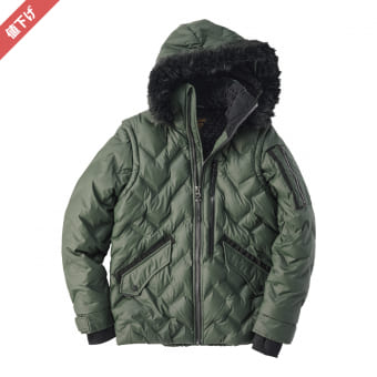 HJ007 ユーロ アルティメットデュアルフーディー(ブロンズグリーン