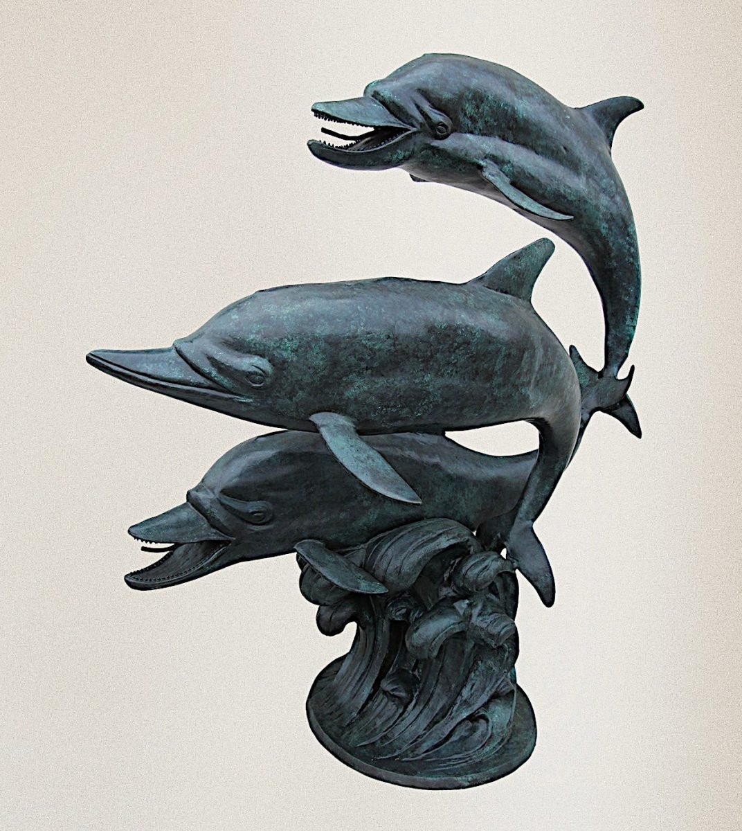 Monumental Fountain Three Dolphins Bronze Statue | World of Bronze