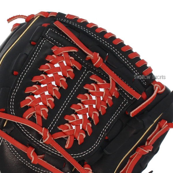 黒と赤の硬式野球グローブ 硬式野球グローブ 黒と赤 レザー 【公式通販】