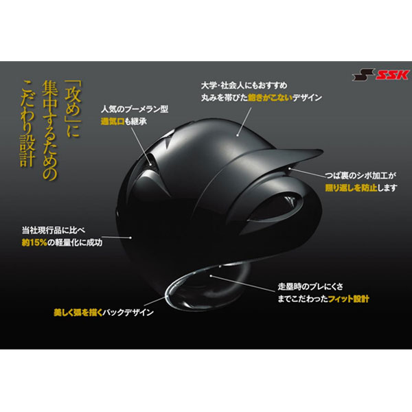 野球 SSK ヘルメットセット 7個 軟式野球 軟式用 ヘルメット つや消し