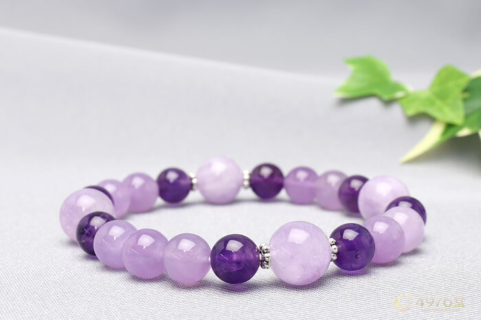 ラベンダーアメジスト・アメジスト ブレスレット デイジー4ポイント