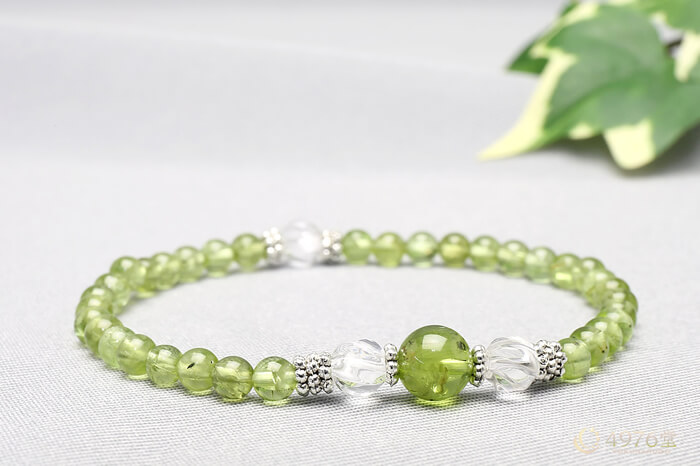 ペリドット・トルネード水晶 ブレスレット ｜ 天然石通販の4976堂