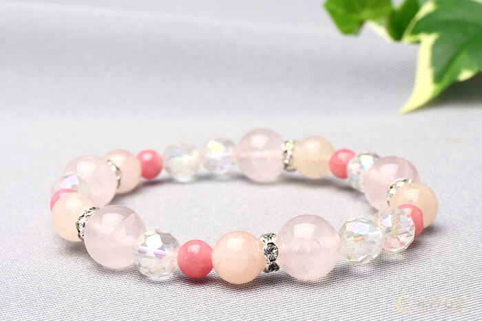 ローズクォーツ・インカローズ・モルガナイト ブレスレット ｜ 天然石