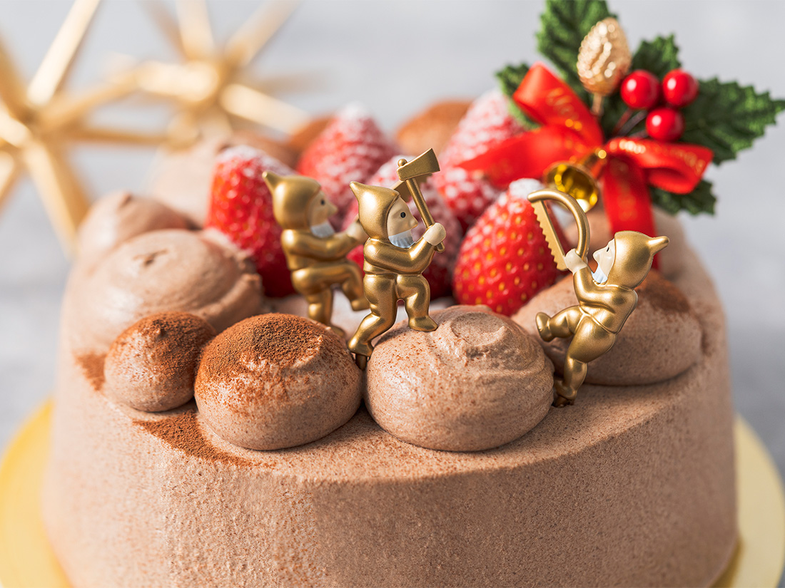 cotta ケーキピック 森の小人 ブロンズ 3個セット | クリスマスの