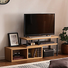 自由な設置スタイルを楽しめる ヴィンテージ伸縮テレビ台の詳細