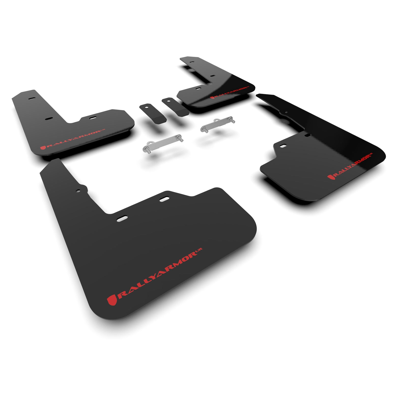 COBB Tuning - Rally Armor UR Mudflaps Black Urethane with Red Logo