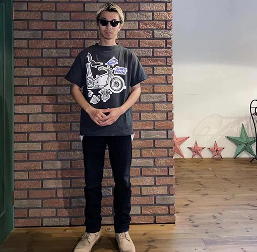 SAINT MICHAEL×NEIGHBORHOODコラボレーションスカルバイクTシャツの