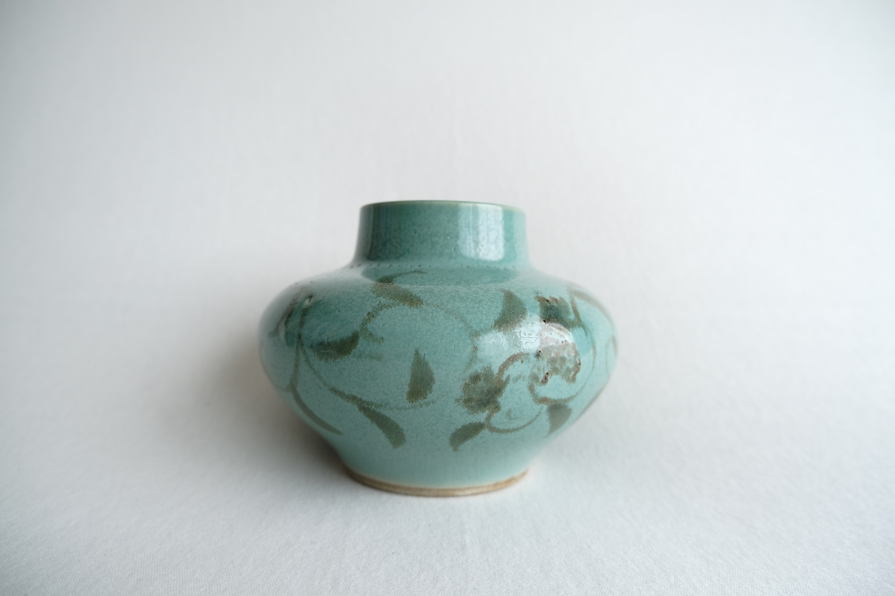 青緑色の壺 | ココロバエ 〜Cocorobae〜 アンティーク雑貨・骨董通販の