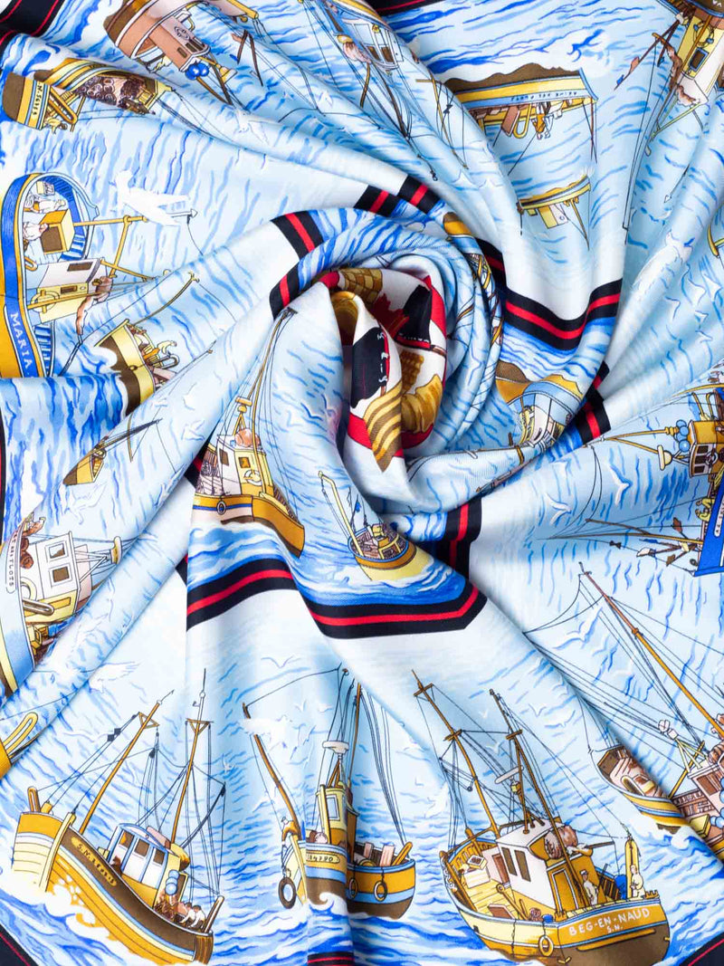 Hermes Silk Retour De Peche Scarf 90 Red