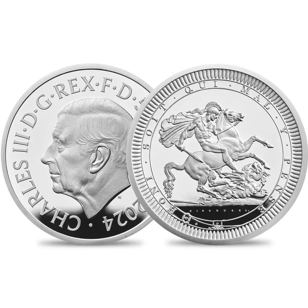 2024 チャールズ3世 ピストルッチ作聖ジョージ竜退治 5ポンド2オンス