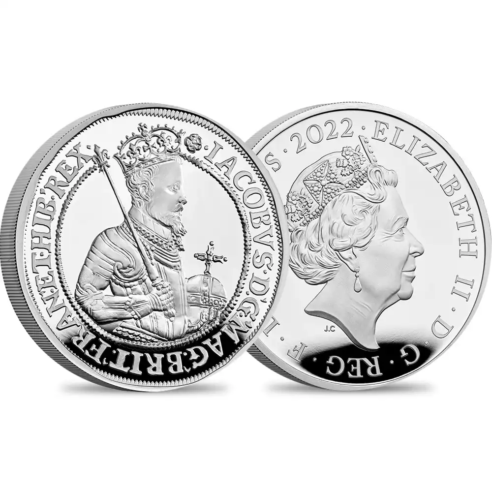 ミ*9様 2022年イギリス ジェームズ1世 5oz 10ポンド銀貨 ミ*9様 2022